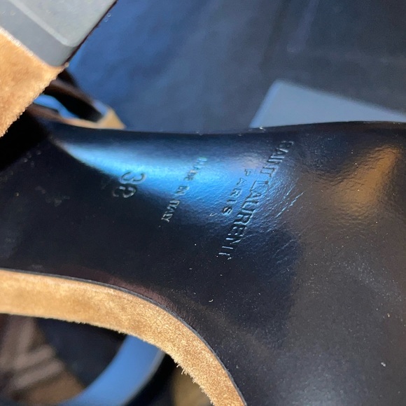 YSL Saint Laurent Oak Block Heel Sandals - Picture 9 of 9